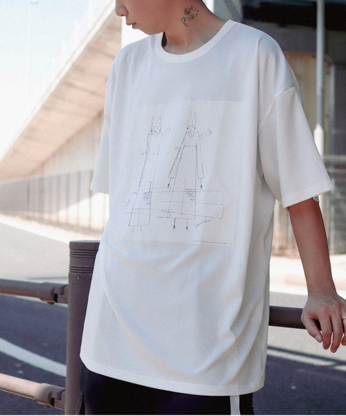 AFYF（エーエフワイエフ）の「【AFYF】MESH転写PRINT SS TEE/ビッグシルエット メッシュプリントTシャツ（Tシャツ/カットソー・メンズ・ブラック系その他5/ホワイト系その他5/ホワイト系その他/ホワイト系/ブラック系その他2/ホワイト系その他7/ホワイト系その他6/ブラック系その他3/ホワイト系その他4/ホワイト系その他2/ブラック系その他/ブラック系/ブラック系その他7/ブラック系その他6/ブラック系その他4/ホワイト系その他3/ブラック系1・FREE）」の4枚目の写真