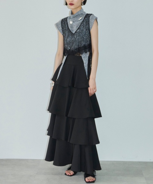 VIOLETTA（ヴィオレッタ）の「サイドリボンレースベスト（ベスト・レディース・ブラック/ホワイト・FREE）」の21枚目の写真