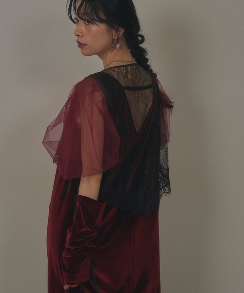 VIOLETTA（ヴィオレッタ）の「サイドリボンレースベスト（ベスト・レディース・ブラック/ホワイト・FREE）」の10枚目の写真