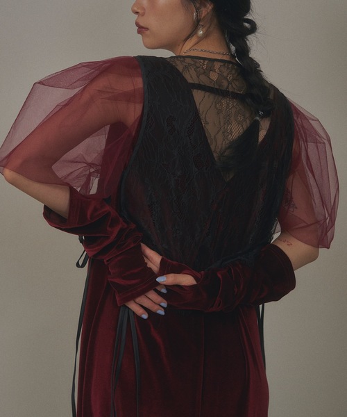 VIOLETTA（ヴィオレッタ）の「サイドリボンレースベスト（ベスト・レディース・ブラック/ホワイト・FREE）」の12枚目の写真