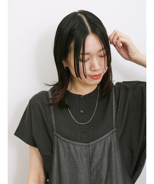 Samansa Mos2 blue（サマンサモスモスブルー）の「【Made in India】ピンタックブラウス（シャツ/ブラウス・レディース・ブラック/オフホワイト/イエロー・F）」の6枚目の写真