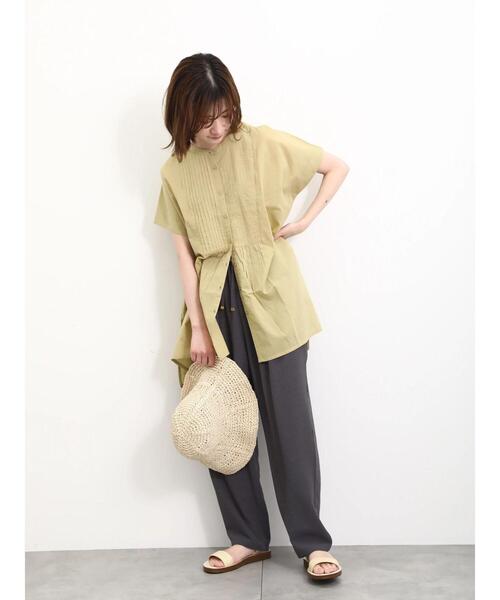 Samansa Mos2 blue（サマンサモスモスブルー）の「【Made in India】ピンタックブラウス（シャツ/ブラウス・レディース・ブラック/オフホワイト/イエロー・F）」の15枚目の写真