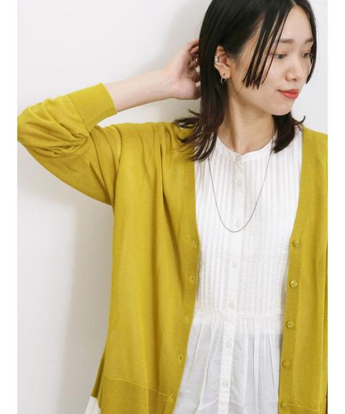 Samansa Mos2 blue（サマンサモスモスブルー）の「【Made in India】ピンタックブラウス（シャツ/ブラウス・レディース・ブラック/オフホワイト/イエロー・F）」の16枚目の写真