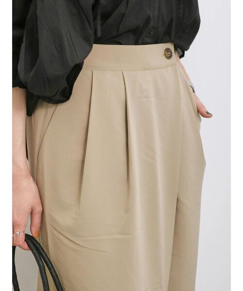 Samansa Mos2 blue（サマンサモスモスブルー）の「ラップ風ワイドパンツ（その他パンツ・レディース・チャコールグレー/グレー/ベージュ・F）」の4枚目の写真