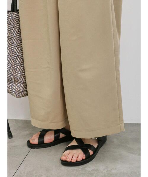 Samansa Mos2 blue（サマンサモスモスブルー）の「ラップ風ワイドパンツ（その他パンツ・レディース・チャコールグレー/グレー/ベージュ・F）」の7枚目の写真