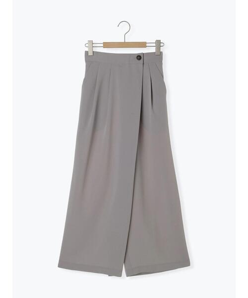 Samansa Mos2 blue（サマンサモスモスブルー）の「ラップ風ワイドパンツ（その他パンツ・レディース・チャコールグレー/グレー/ベージュ・F）」の17枚目の写真