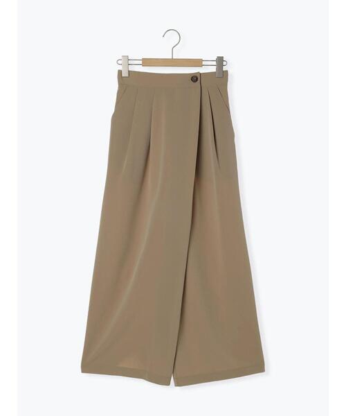 Samansa Mos2 blue（サマンサモスモスブルー）の「ラップ風ワイドパンツ（その他パンツ・レディース・チャコールグレー/グレー/ベージュ・F）」の9枚目の写真