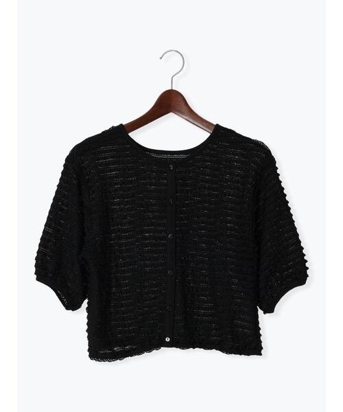 Te chichi TERRASSE（テチチテラス）の「カットフリル前後2WAYカーディガン（カーディガン/ボレロ・レディース・ブラック/グリーン/オフホワイト・F）」の8枚目の写真