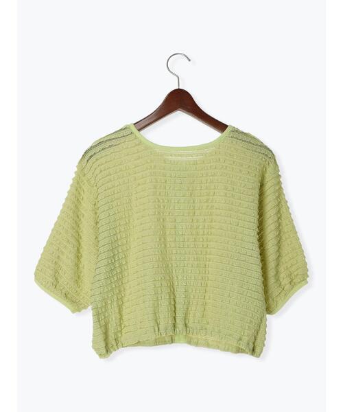 Te chichi TERRASSE（テチチテラス）の「カットフリル前後2WAYカーディガン（カーディガン/ボレロ・レディース・ブラック/グリーン/オフホワイト・F）」の10枚目の写真