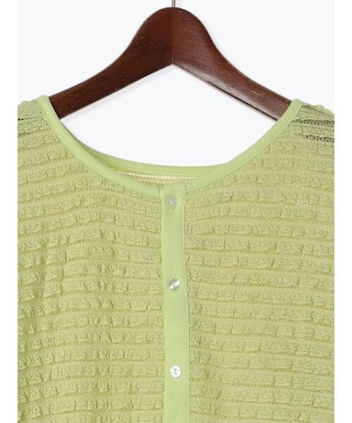 Te chichi TERRASSE（テチチテラス）の「カットフリル前後2WAYカーディガン（カーディガン/ボレロ・レディース・ブラック/グリーン/オフホワイト・F）」の11枚目の写真