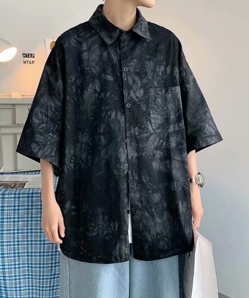 CREARE -LINO-（クレアーレリノ）の「タイダイ柄/ニュアンス半袖シャツ（シャツ/ブラウス・メンズ・ブラック/ブルー・MEDIUM/LARGE）」の18枚目の写真