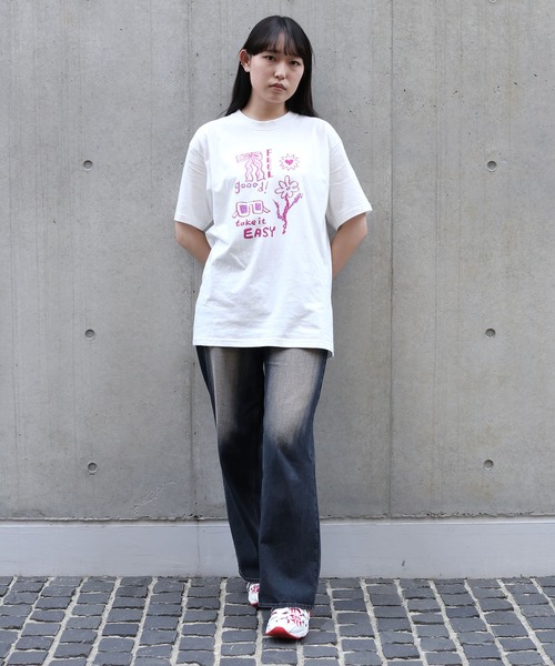 UNIT CHEST(ユニットチェスト)の「【UNIT CHEST】unique unisex T-shirt crayon illustration by ayaka(Tシャツ/カットソー・メンズ・ホワイト系その他/ホワイト・L/M/S)」の8枚目の写真