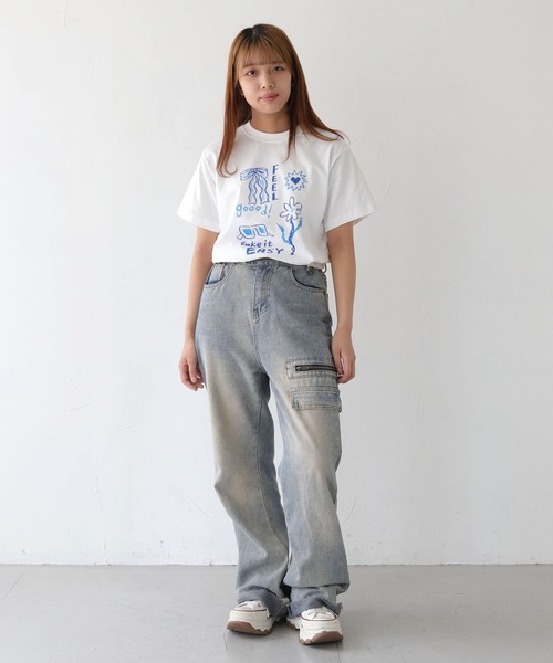 UNIT CHEST(ユニットチェスト)の「【UNIT CHEST】unique unisex T-shirt crayon illustration by ayaka(Tシャツ/カットソー・メンズ・ホワイト系その他/ホワイト・L/M/S)」の12枚目の写真