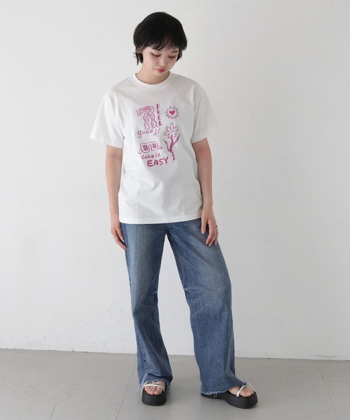 UNIT CHEST(ユニットチェスト)の「【UNIT CHEST】unique unisex T-shirt crayon illustration by ayaka(Tシャツ/カットソー・メンズ・ホワイト系その他/ホワイト・L/M/S)」の5枚目の写真