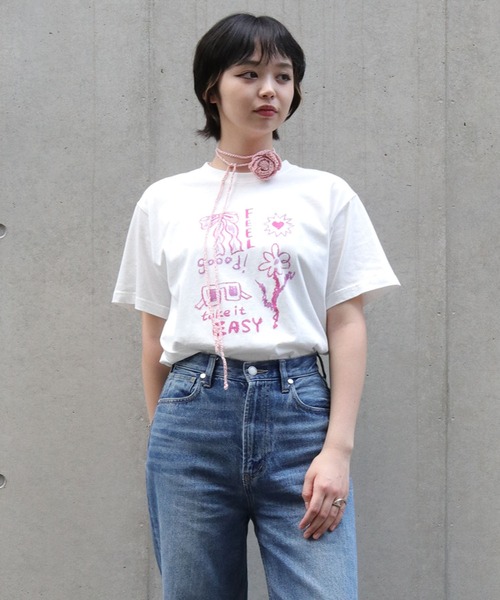 UNIT CHEST(ユニットチェスト)の「【UNIT CHEST】unique unisex T-shirt crayon illustration by ayaka(Tシャツ/カットソー・メンズ・ホワイト系その他/ホワイト・L/M/S)」の15枚目の写真