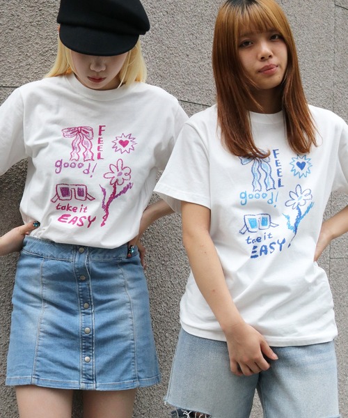 UNIT CHEST(ユニットチェスト)の「【UNIT CHEST】unique unisex T-shirt crayon illustration by ayaka(Tシャツ/カットソー・メンズ・ホワイト系その他/ホワイト・L/M/S)」の16枚目の写真