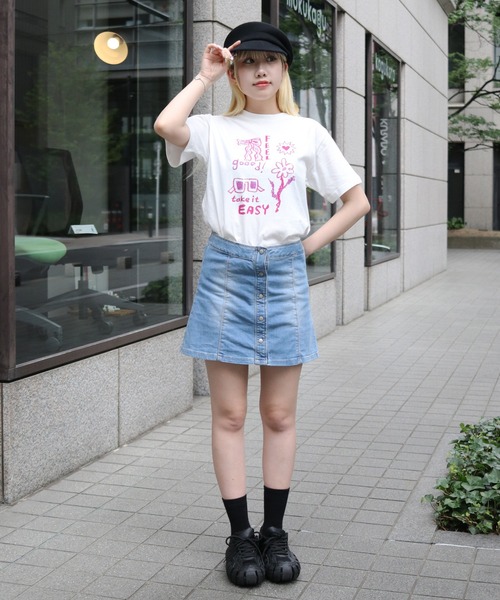 UNIT CHEST(ユニットチェスト)の「【UNIT CHEST】unique unisex T-shirt crayon illustration by ayaka(Tシャツ/カットソー・メンズ・ホワイト系その他/ホワイト・L/M/S)」の21枚目の写真