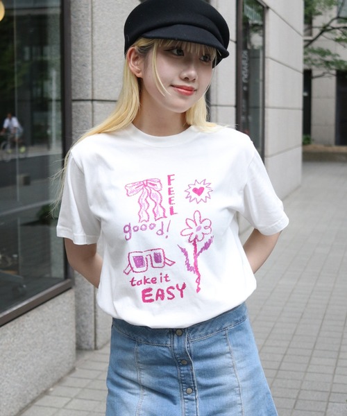 UNIT CHEST(ユニットチェスト)の「【UNIT CHEST】unique unisex T-shirt crayon illustration by ayaka(Tシャツ/カットソー・メンズ・ホワイト系その他/ホワイト・L/M/S)」の19枚目の写真