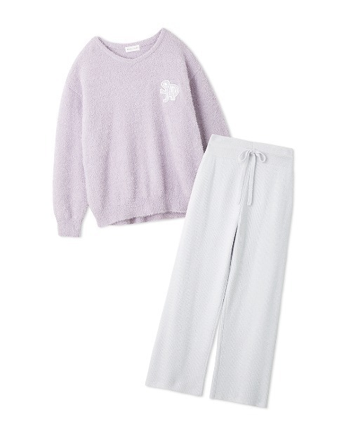 SNIDEL シャギーロングパンツ&プルオーバー【上下セット】 SNIDEL HOME（スナイデルホーム）の「シャギーニットプルオーバー