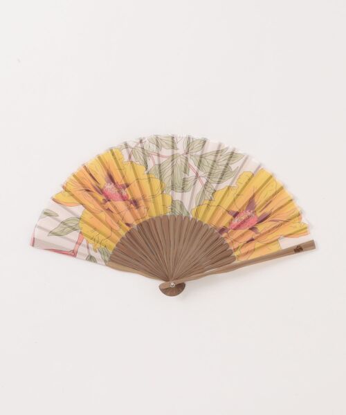 カヤ(カヤ)の「【カヤ】華めき牡丹 竹扇子 袋付き(扇子/うちわ・レディース・ネイビー/キナリ/ライトグレー/ホワイト×イエロー・FREE)」の8枚目の写真