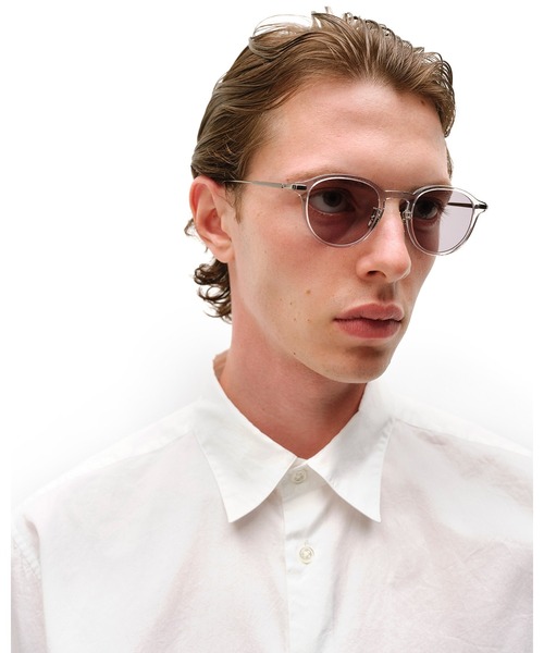 SOPHNET.(ソフネット)の「TITANIUM BOSTON SUNGLASSES(サングラス・メンズ・ブラウン/クリア/ブラック・FREE)」の4枚目の写真