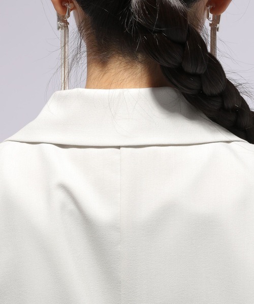 HARE（ハレ）の「カットオフショートジャケット(HARE)（テーラードジャケット・レディース・オフホワイト/ブラック・FREE）」の12枚目の写真