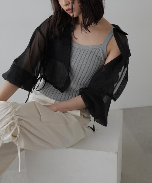 FREE'S MART(フリーズマート)の「◆リブニットタンクトップ(タンクトップ・レディース・ホワイト/グレー/ブラック/レッド・FREE)」の15枚目の写真