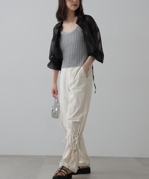 FREE'S MART(フリーズマート)の「◆リブニットタンクトップ(タンクトップ・レディース・ホワイト/グレー/ブラック/レッド・FREE)」の5枚目の写真