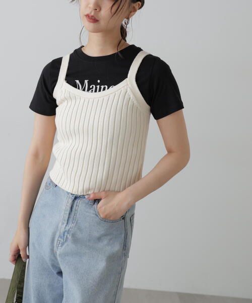 FREE'S MART(フリーズマート)の「◆リブニットタンクトップ(タンクトップ・レディース・ホワイト/グレー/ブラック/レッド・FREE)」の16枚目の写真