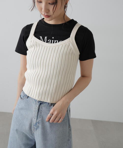 FREE'S MART(フリーズマート)の「◆リブニットタンクトップ(タンクトップ・レディース・ホワイト/グレー/ブラック/レッド・FREE)」の19枚目の写真