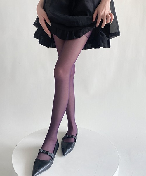 c.u.l(シーユーエル)の「シアーカラータイツ cula908(タイツ/ストッキング・レディース・ブラック/アイボリー/ライトベージュ/ライトピンク/ブルー/グレー/ライトブラウン/ターコイズブルー/ネイビー/パープル/イエロー/グリーン/ピンク/レッド/ホワイト/ワインレッド・FREE)」の12枚目の写真