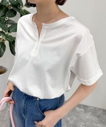 シルケット袖口 ロールTシャツ