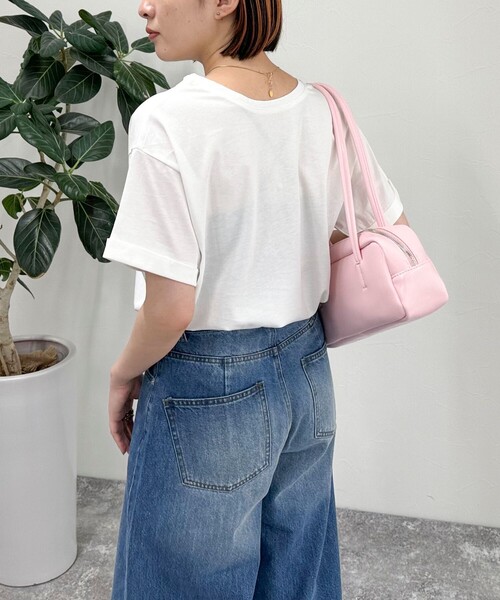 fredy emue（フレディエミュ）の「シルケット袖口 ロールTシャツ（Tシャツ/カットソー・レディース・ピンク/グレイッシュブルー/オフホワイト/チャコールグレー/グレイッシュベージュ・38）」の12枚目の写真