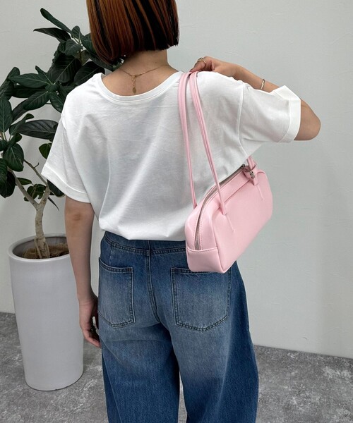 fredy emue（フレディエミュ）の「シルケット袖口 ロールTシャツ（Tシャツ/カットソー・レディース・ピンク/グレイッシュブルー/オフホワイト/チャコールグレー/グレイッシュベージュ・38）」の13枚目の写真