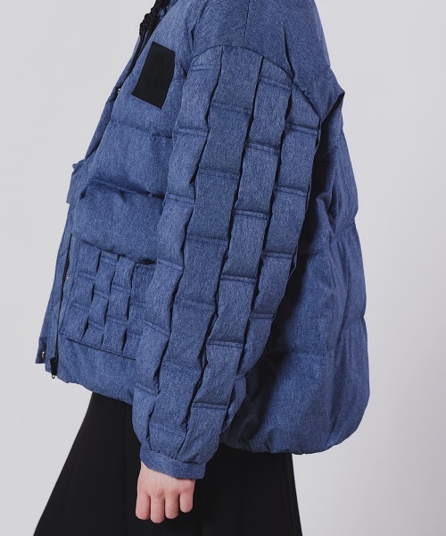 DOUBLE STANDARD CLOTHING(ダブルスタンダードクロージング)の「シャンブレータフタダウンジャケット(ダウンジャケット/コート・レディース・ブルー・36/38)」の12枚目の写真
