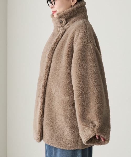 BONLECILL(ボンルシール)の「マルチウェイテディボアテーラードジャケット(テーラードジャケット・レディース・モカ/クリーム/チャコールグレー・FREE)」の21枚目の写真
