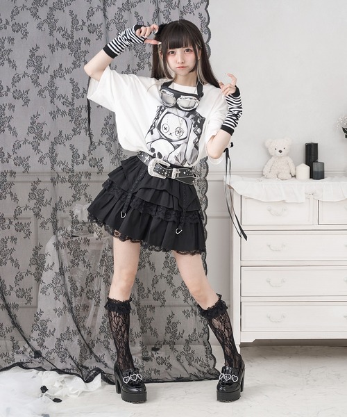 Pal elfy（パルエルフィー）の「うさみみ袖レースアップT（T