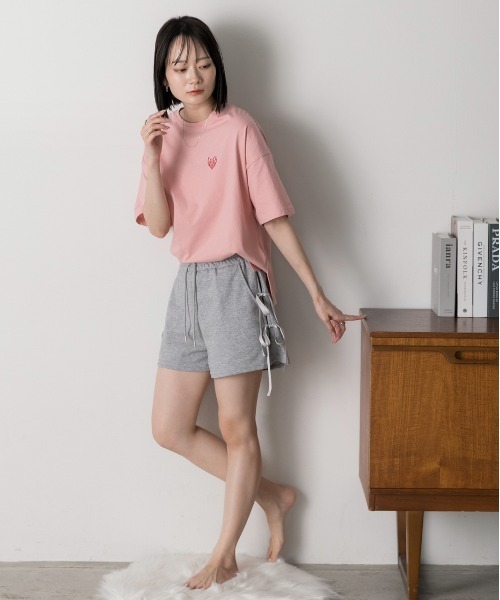 ad thie(アドティエ)の「サイドリボンショートパンツ(スウェットパンツ・レディース・ブラック/チャコール/杢グレー/オフホワイト・FREE)」の17枚目の写真