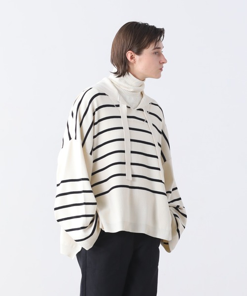 Kelen(ケレン)の「「KELEN/ケレン」セーラーカラーワイドニットトップス(ニット/セーター・レディース・ブルー系その他/オフホワイト/ネイビー・FREE)」の1枚目の写真