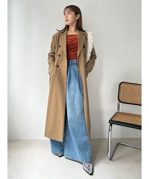 LILY BROWN（リリーブラウン）の「ダブルブレストロングコート