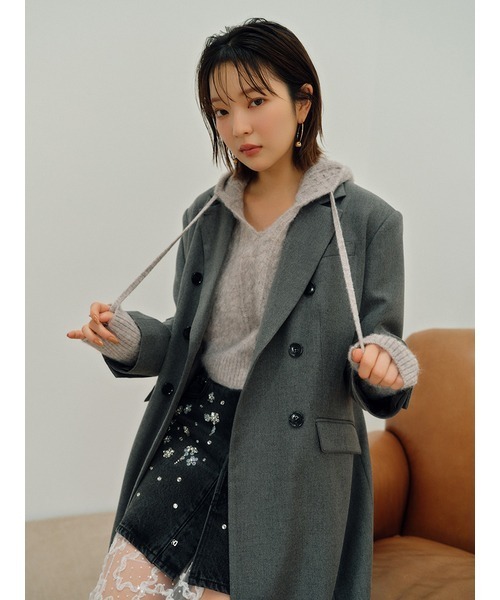 LILY BROWN（リリーブラウン）の「ダブルブレストロングコート