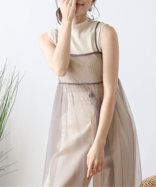 AMELY(エミリー)の「前後2wayシアーチュールキャミワンピ(サロペット/オーバーオール・レディース・モカ/ホワイト/ブラック・フリー)」の17枚目の写真