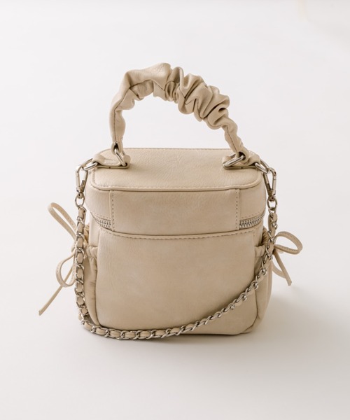 OLIVE des OLIVE（オリーブデオリーブ）の「ドロストバニティバッグ（ショルダーバッグ・レディース・ピンク/ブラック/アイボリー・FREE）」の7枚目の写真