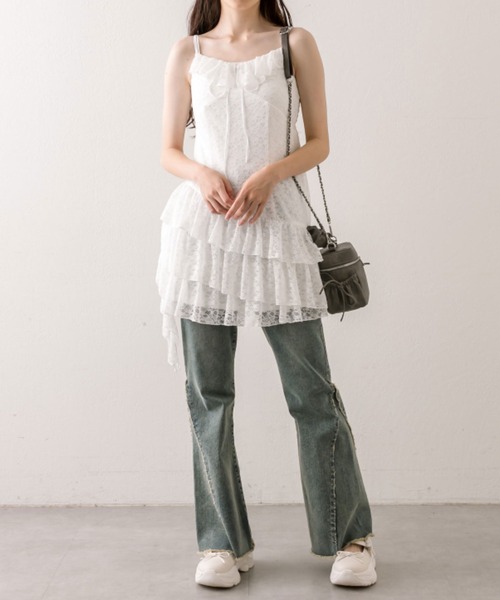 OLIVE des OLIVE（オリーブデオリーブ）の「ドロストバニティバッグ（ショルダーバッグ・レディース・ピンク/ブラック/アイボリー・FREE）」の14枚目の写真