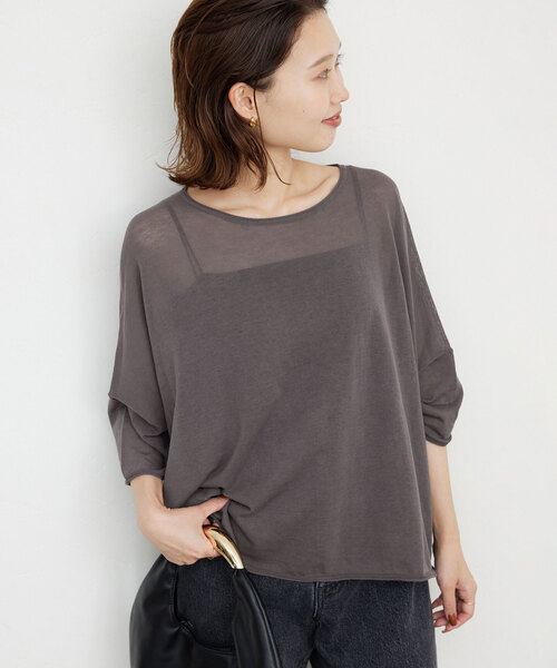 SLOBE IENA（スローブイエナ）の「コットンシルクハーフスリーブ