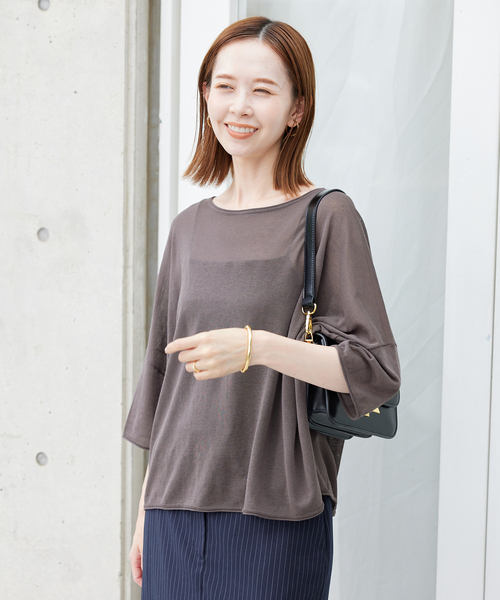 SLOBE IENA（スローブイエナ）の「コットンシルクハーフスリーブ