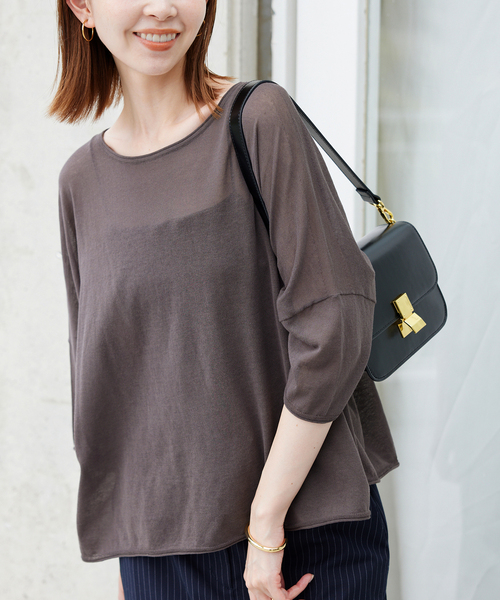 SLOBE IENA（スローブイエナ）の「コットンシルクハーフスリーブ