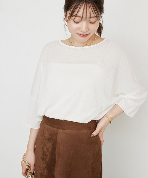 SLOBE IENA（スローブイエナ）の「コットンシルクハーフスリーブ