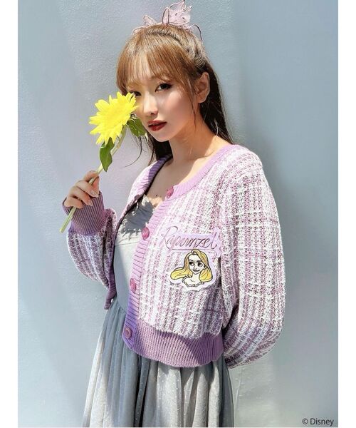 ディズニーコレクション】チェックニットカーディガン（カーディガン