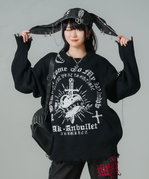 Diable baiser(ディアブルベーゼ)の「収納抜群スタッズリュック(バックパック/リュック・レディース・ホワイト/ブラック・FREE)」の3枚目の写真